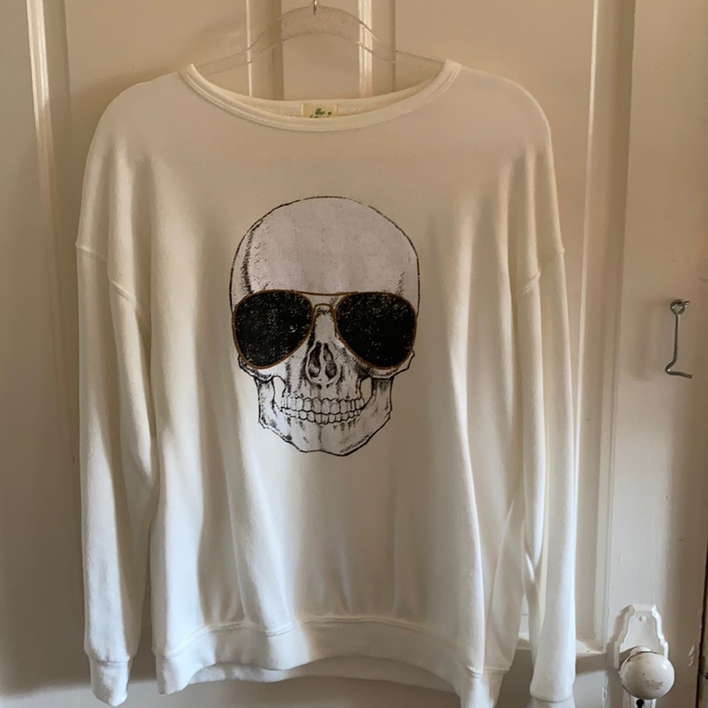 Blue Buttercup skull 💀 lightweight sweatshirt